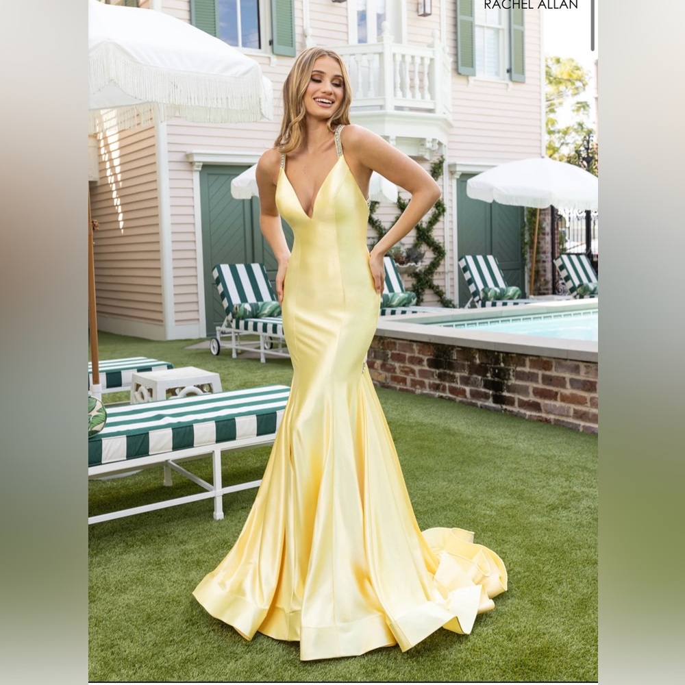 Rachel Allan Sunny Yellow Prom Dress
